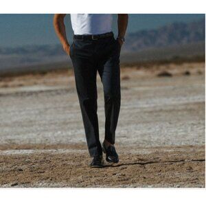 Brooks Brothers Mens Advantage Chino Clark Pants W36/L32 Navy Cotton